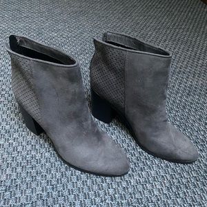 American Eagle Gray Heeled Ankle Boots Size 12